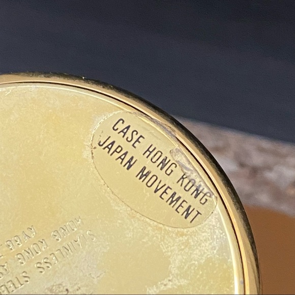 Vintage Flat Globe World Map Gold-tone Mini Desk Clock - Picture 9 of 10